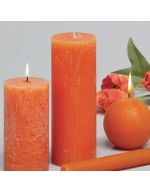 Rustic orange candle
