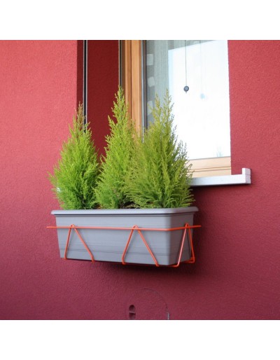 Macetero para ventanas 50cm Naranja, máxima adaptabilidad a los alféizares