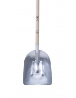 Oval aluminum snow shovel