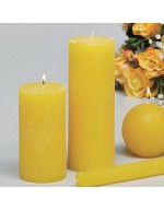 Rustic yellow candle