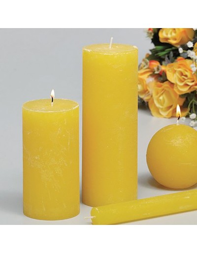 Rustic yellow candle