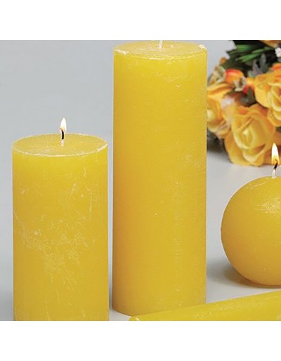 Rustic yellow candle