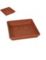 Sottovaso quadrato 16 cm TERRACOTTA