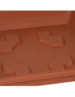 Sottovaso quadrato terracotta 16 cm