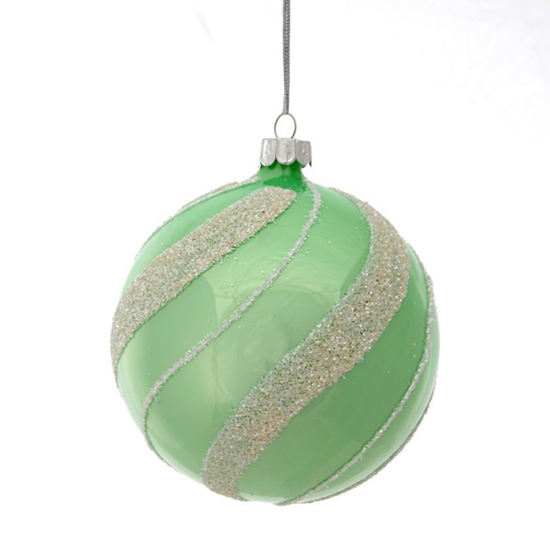 VETRO SFERA with DECOR 10 cm GREEN ACQUA VETRO SFERA with DECOR 10 cm GREEN ACQUA