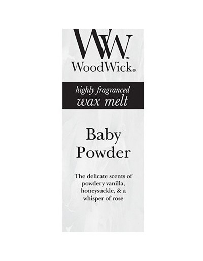 Woodwick baby powder alla vaniglia per bruciatore di essenze