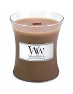 Woodwick medium candle to biscuit