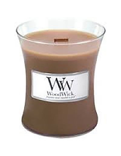 Woodwick medium candle to biscuit