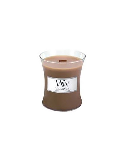 Woodwick medium candle to biscuit