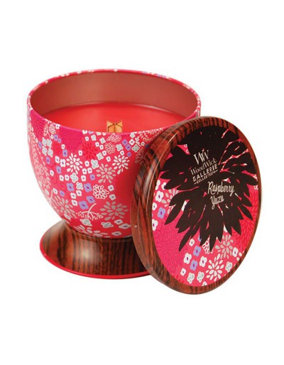 Woodwick raspberry candle