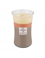 Woodwick bougie trilogie maxi coucher de soleil feu de joie