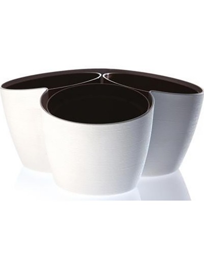 Asso vaso 3 posti 12 cm bianco