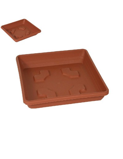 Subvaso quadrado 20 cm TERRACOTTA