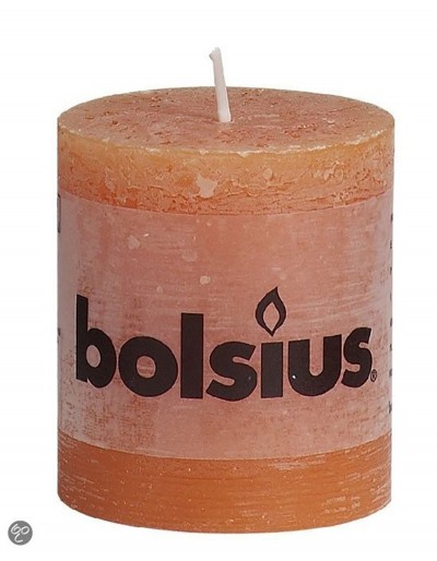 Rustic orange candle
