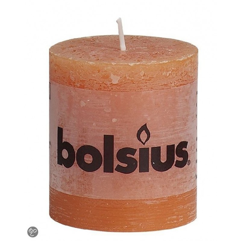 Rustic orange candle