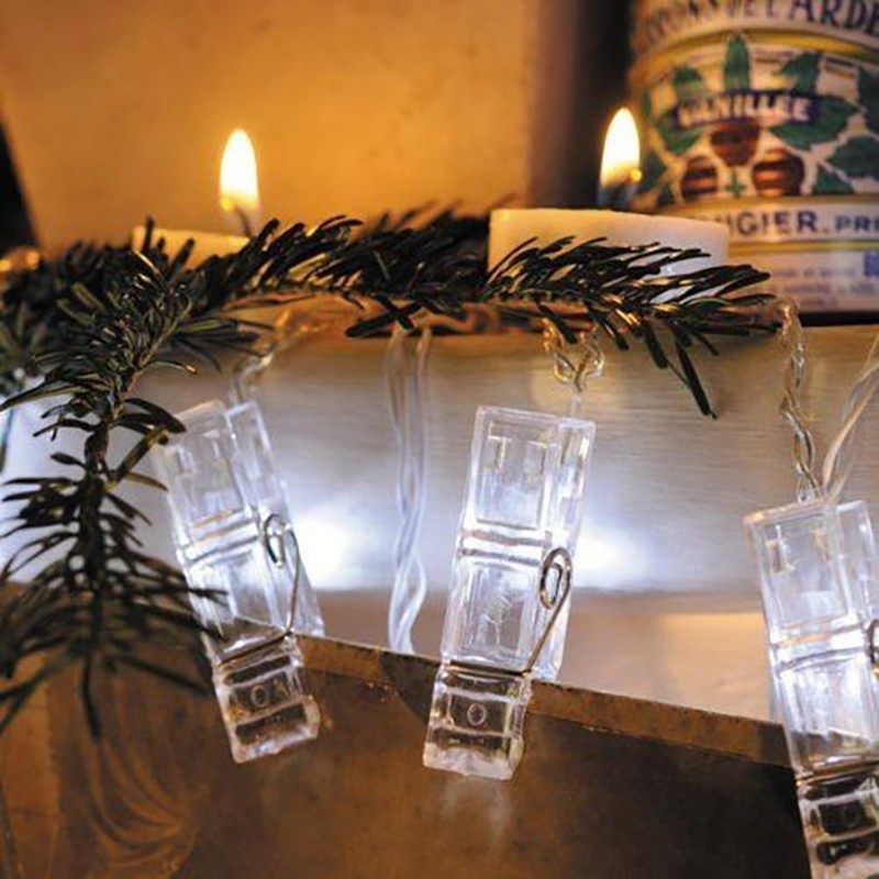 CLIP LIGHT GARLAND 10WHITE LED CLIP LIGHT GARLAND 10WHITE LED