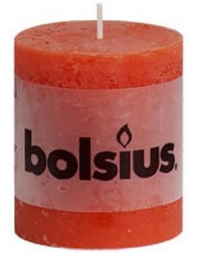 Rustic coral red candle