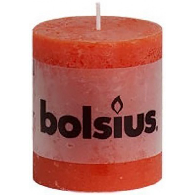 Rustic coral red candle Rustic coral red candle