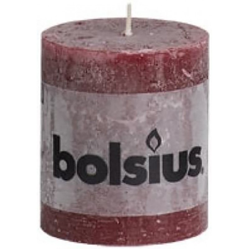 Rustic dark red candle