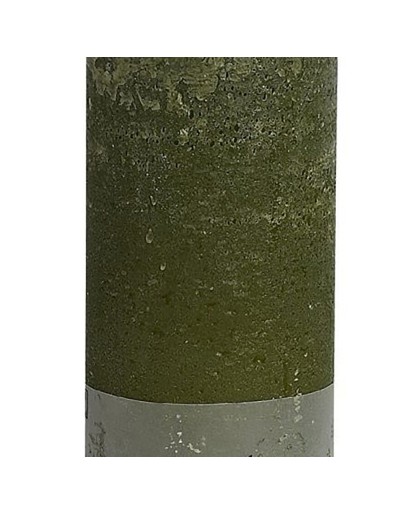 Candela rustica cilindrica verde