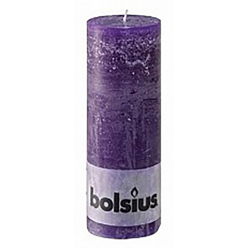 Rustic purple cylindrical candle Rustic purple cylindrical candle