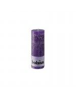 Rustic purple cylindrical candle