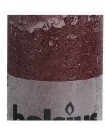 Rustic dark red cylindrical candle