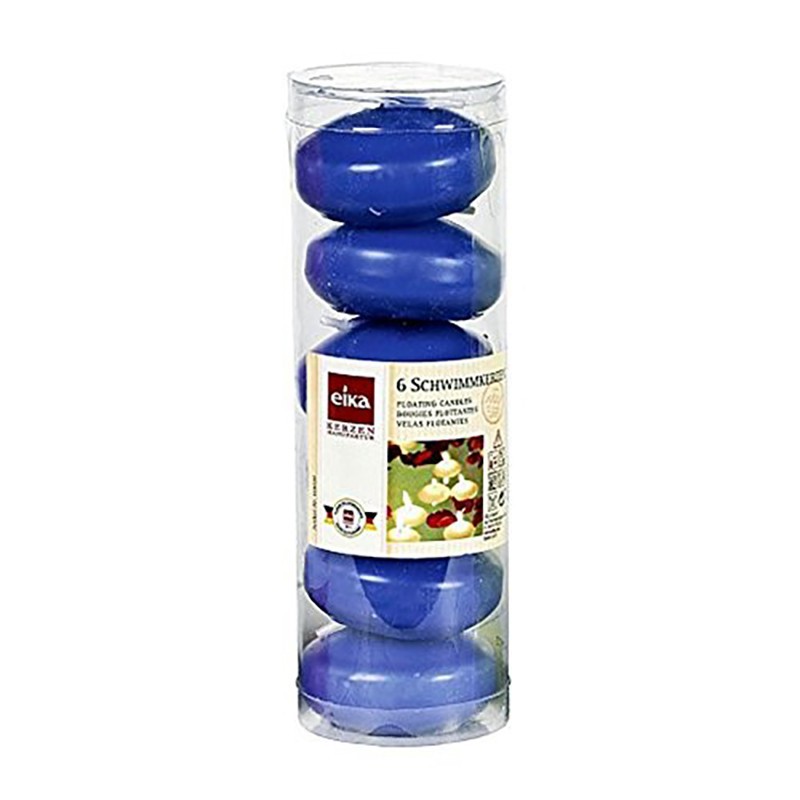 Blue floating candles 6 pieces Blue floating candles 6 pieces