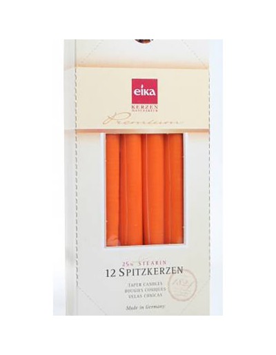 Orange candles 12 pieces