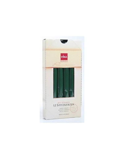 12-piece green candles