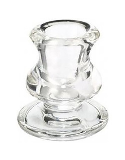 Glass candle holder