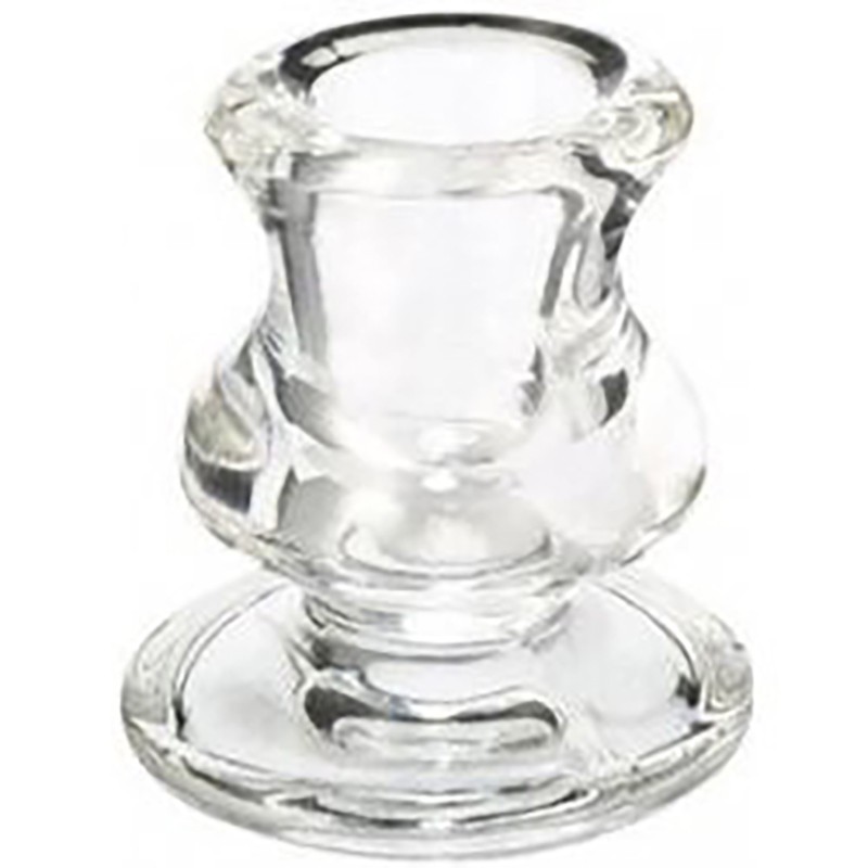 Glass candle holder