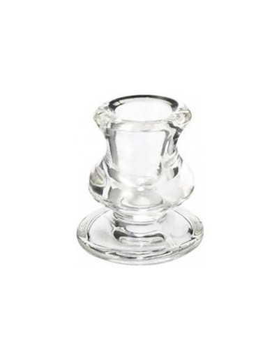 Glass candle holder