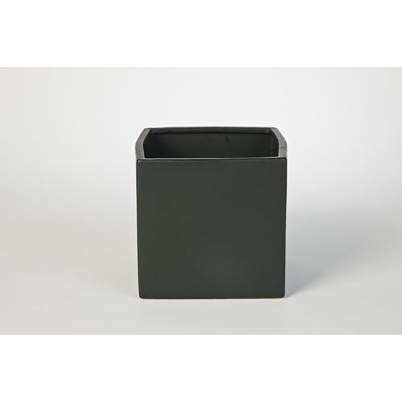 CUBE VASE 14 BLACK OPA CUBE VASE 14 BLACK OPA