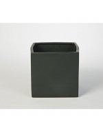 Vase cube noir mat de D-M 14cm