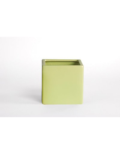 D&M Opaque grüner Würfel Vase 14cm