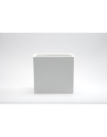 Vase cube blanc mat D-M 14cm
