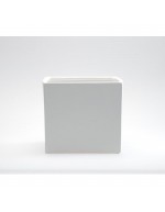 D&amp;M Matte White Cube Vase 14cm