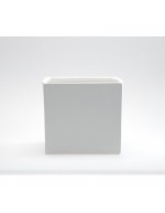 D&amp;M Matte white cube vase 14cm