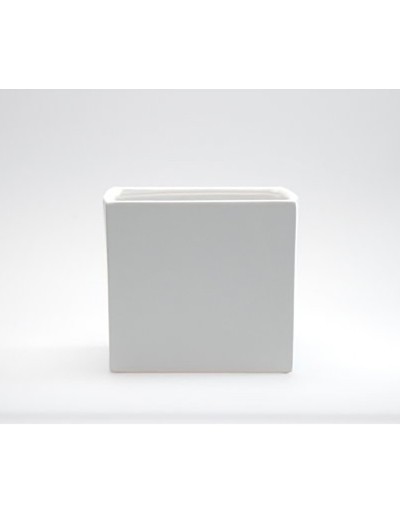 D&M Vaso cubo bianco opaco 14 cm