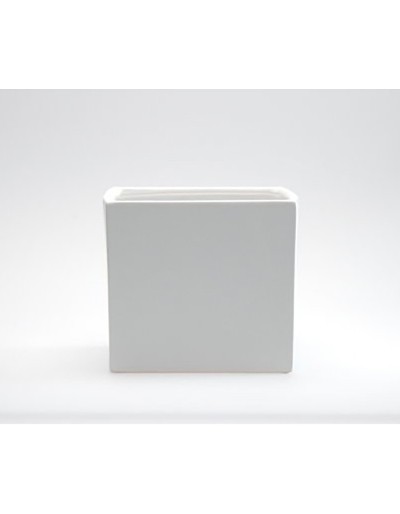 D&M Vaso cubo bianco opaco 14 cm