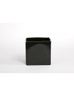 D&amp;M Shiny black cube vase 14cm