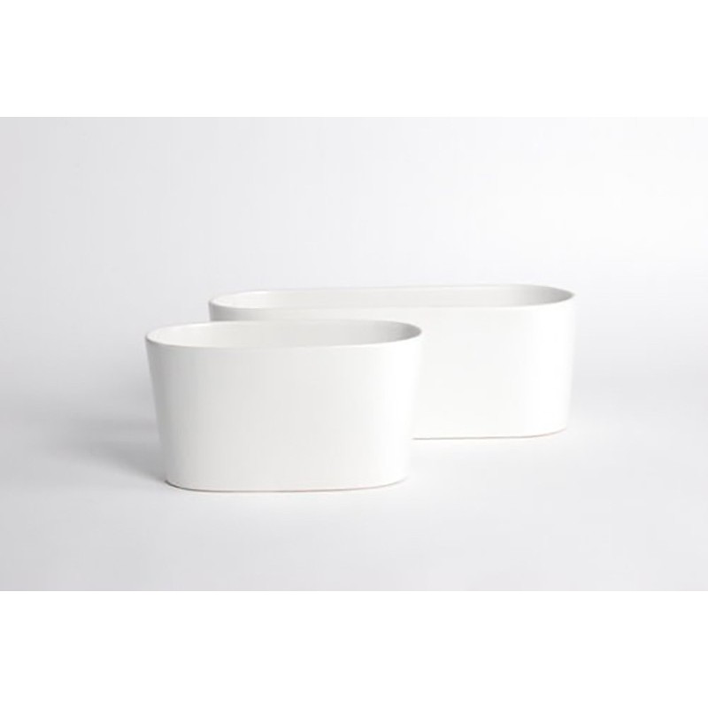 D&M Oval Oval Vase White 26 D&M Oval Oval Vase White 26