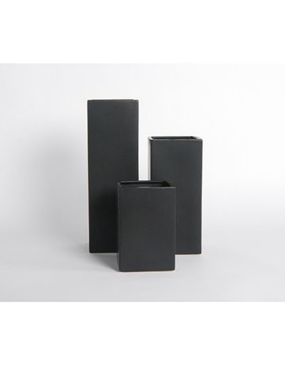 D&M Vase H20 matt schwarz A 20 cm