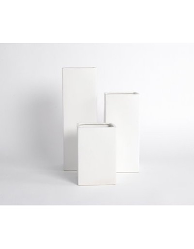 D&M Vase H30 blanc mat A 30 cm