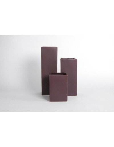 D&M Vaso H30 marrom/preto fosco A 30 cm