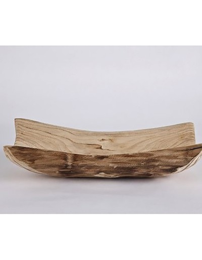 D&M Vase/Blond wooden bowl 30 cm