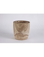 D&amp;M Wooden blond vase 18cm