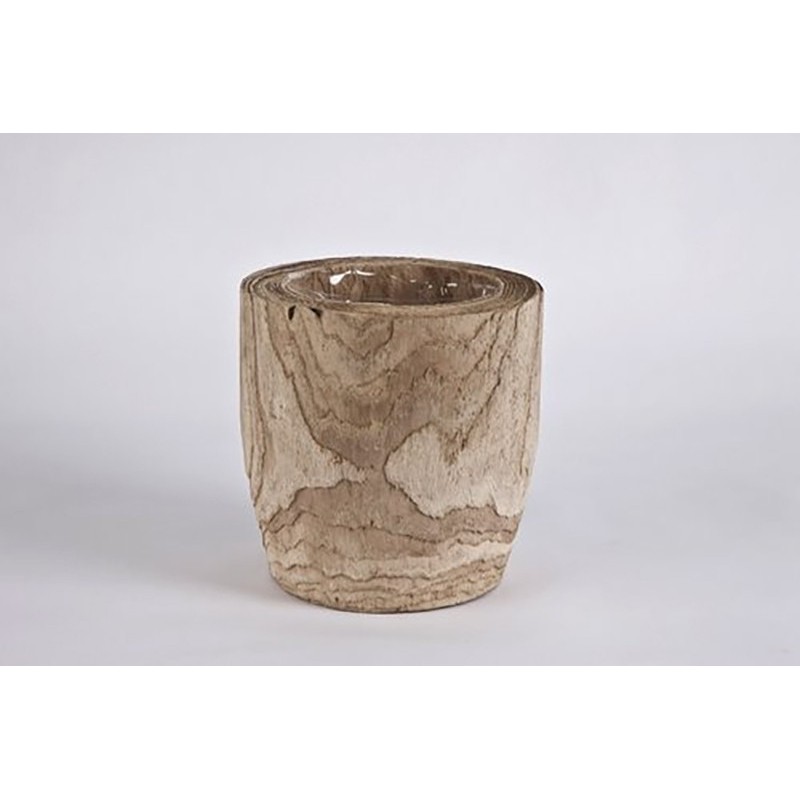 D&M Wooden blond vase 18cm D&M Wooden blond vase 18cm