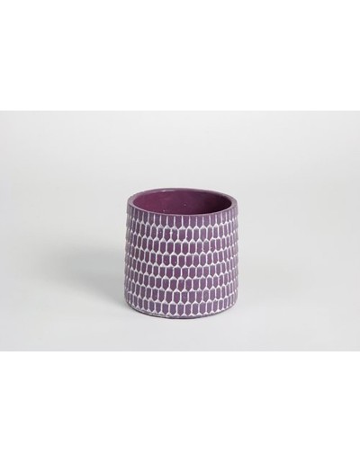D&M Purple ceramic chap vase 18